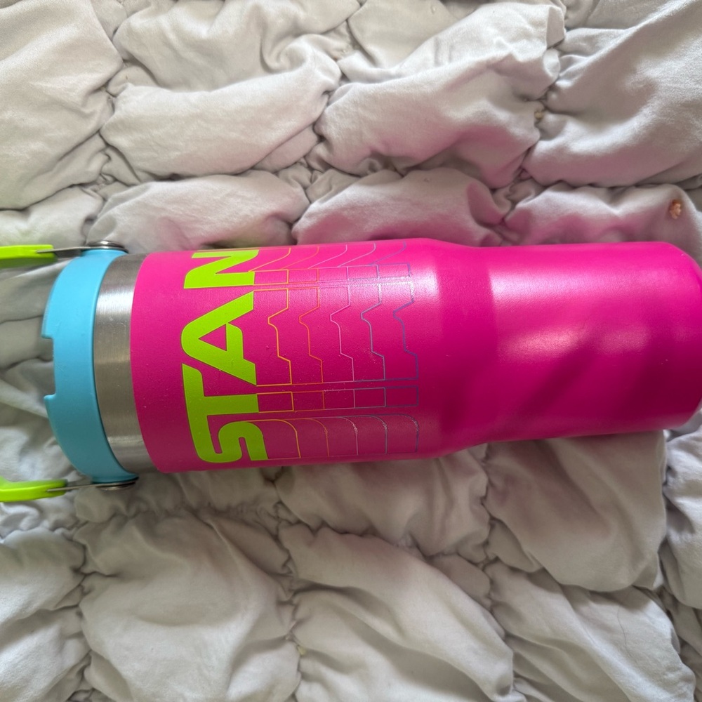 Stanley Neon Pink and Blue Bottle
